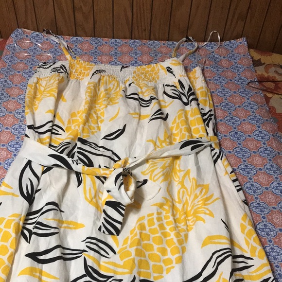 Black,yellow & white Cleo pineapple sundress - Picture 6 of 7